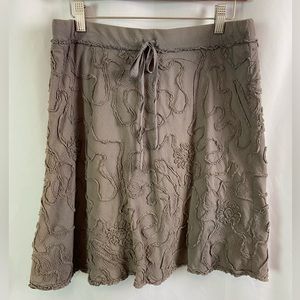 Max Studio Embroidered A-Line Skirt